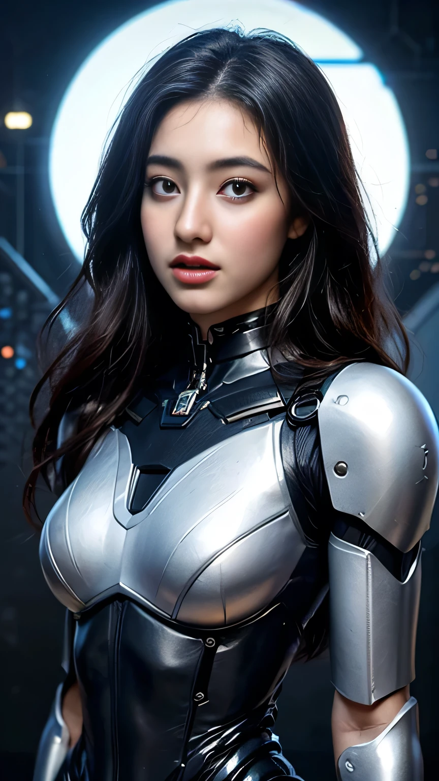 araffe woman in a futuristic suit with a gun in her hand, girl in mecha cyber armor, mechanized soldier girl, cgsociety and fenghua zhong, perfect android girl, cute cyborg girl, cyberpunk anime girl mech, female mecha, beutiful girl cyborg, cyborg girl, wojtek fus, portrait armored astronaut girl, mechanized valkyrie girl