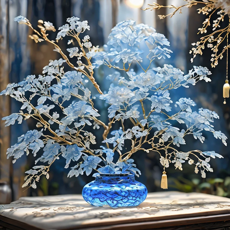 Best quality practical, photoPractical, Very detailed, Rich colors，Blue，粉Red，Red，Blue，Golden，money
((Miniature Landscape)),(Chinese Architecture)，sacred tree，Highly detailed carving on "South Iceland" porcelain,
Ultra wide angle,Accent Lighting,Volumetric Lighting,Backlight, (Detailed lighting),((Extremely delicate and beautiful)),dramatic_shadow,Rays_track,HDR