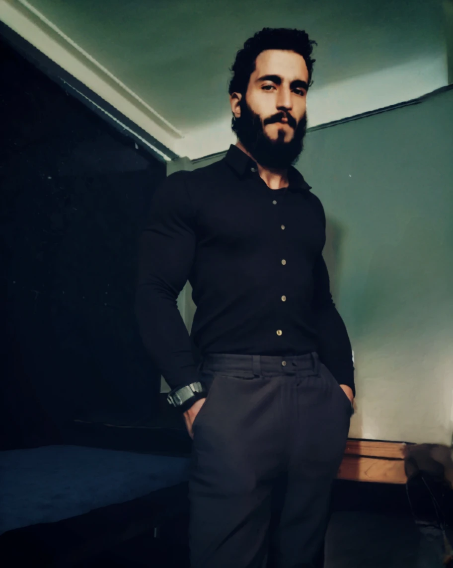 A sexy and handsome indian man,with gorgeous face and beautifull eyes, he has stylish black hair,  wearing a casual shirt,  and inner wear,  homoerotic, nsfw,masterpiece, intimidating expression , public place ,(penis coming out of underwear hole)
