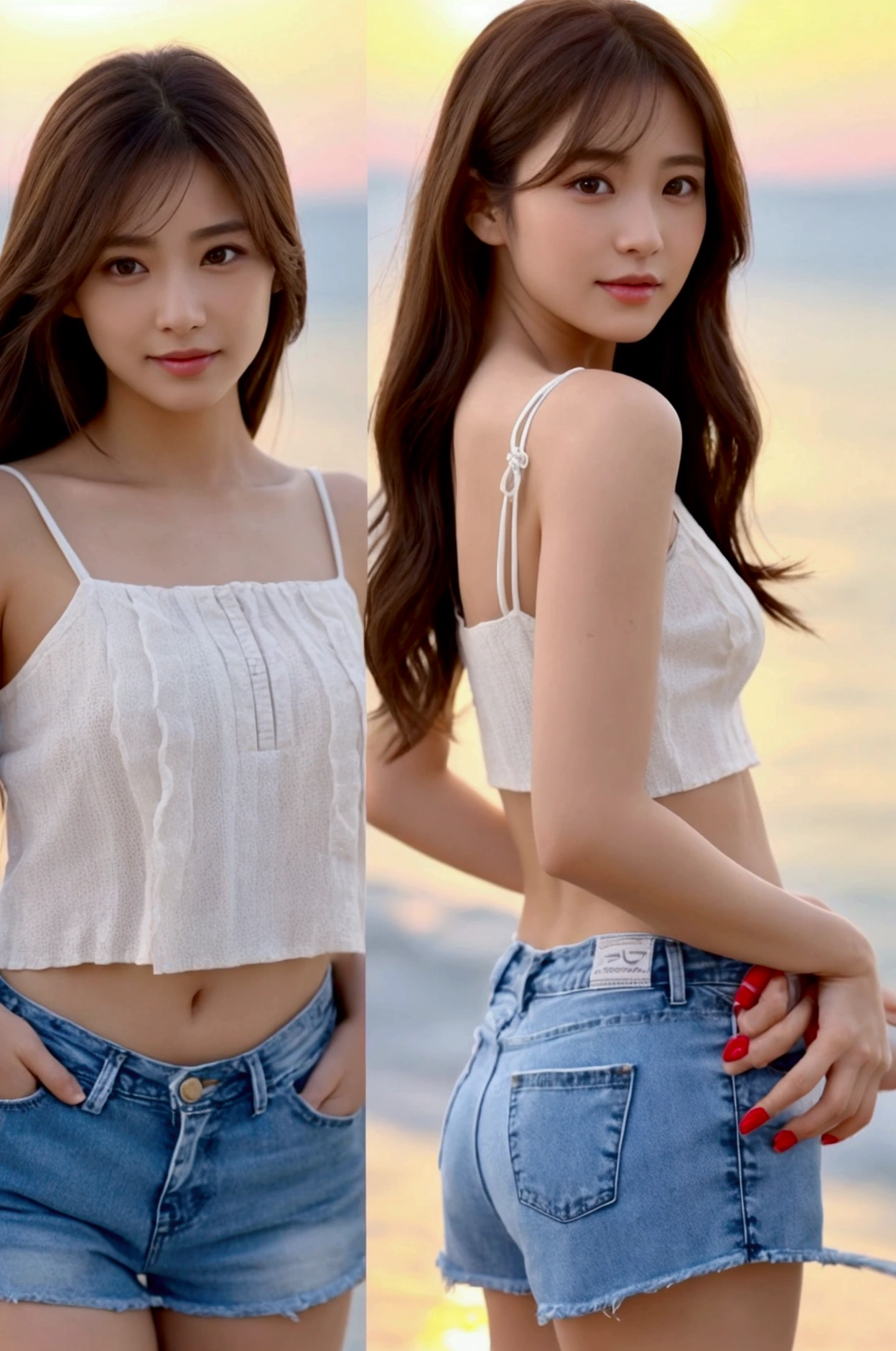 (Extremely meticulous CG),(((8k))),wallpaper,((Extremely refined and beautiful)),(((Masterpiece))),(((best qualtiy))),(((Ultra High Resolution))),realistic shaded,(Smooth and flawless fair skin:1.5),(Extremely exquisite facial details:1.2),(ultra-detailed:1.5),((a beautiful girl,solo)),(Pink Fisherman's Hat:1.5),(shoulder length straight hair:1.3),(small head:1.2),(slender face:1.2),(Exquisite makeup:1.3),(happy:1.2),(laughing:1.2),(perfect body:1.2),(oversize white shirt with short sleeves:1.3),(small breasts:1.3),(flat chest:1.2),(briefs:1.3),((slim,thin)),(from front:1.3),(standing:1.3),(arms behind back:1.3),(at the schoolgate:1.5),(urban landscape:1.3),(outdoor:1.3),(summer:1.3),(day scene:1.3),(afternoon sunshine:1.3),(upper body:1.3),(surrounded by crowded crowds:1.5)