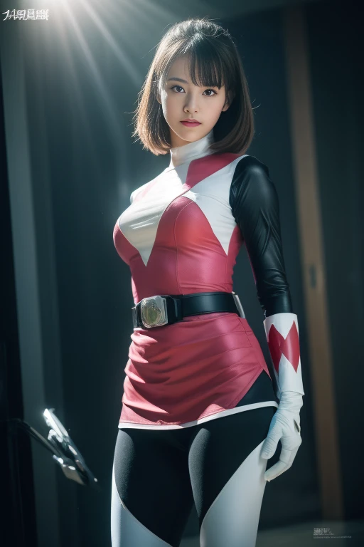 ANI_CLASSIC_jun_gatchaman_ownwaifu,1girl, 18yo,good anatomy, masterpiece, best quality,realistic, hyperrealistic, 16k hdr,
long hair,breasts,green eyes,lips,large breasts,lipstick,makeup,gloves,cape,helmet,belt,elbow gloves,white gloves,mask,ultra miniskirt,leotard,spacesuit,white legwear,pink dress,superhero,bodysuit,cleavage,erected nipples,(fighting pose:1.2),(spread legs),cameltoe,sweat,smile,space ship,see through nipples,hand up,(from above:1.2),