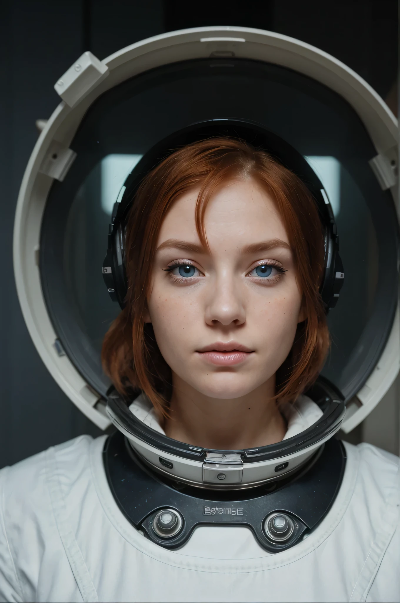 score_9, score_8_up, score_7_up, best quality, masterpiece,realistic, photo of a ginger woman, in space, futuristic space suit, (freckles:0.8) cute face, sci-fi, dystopian, detailed eyes, blue eyes