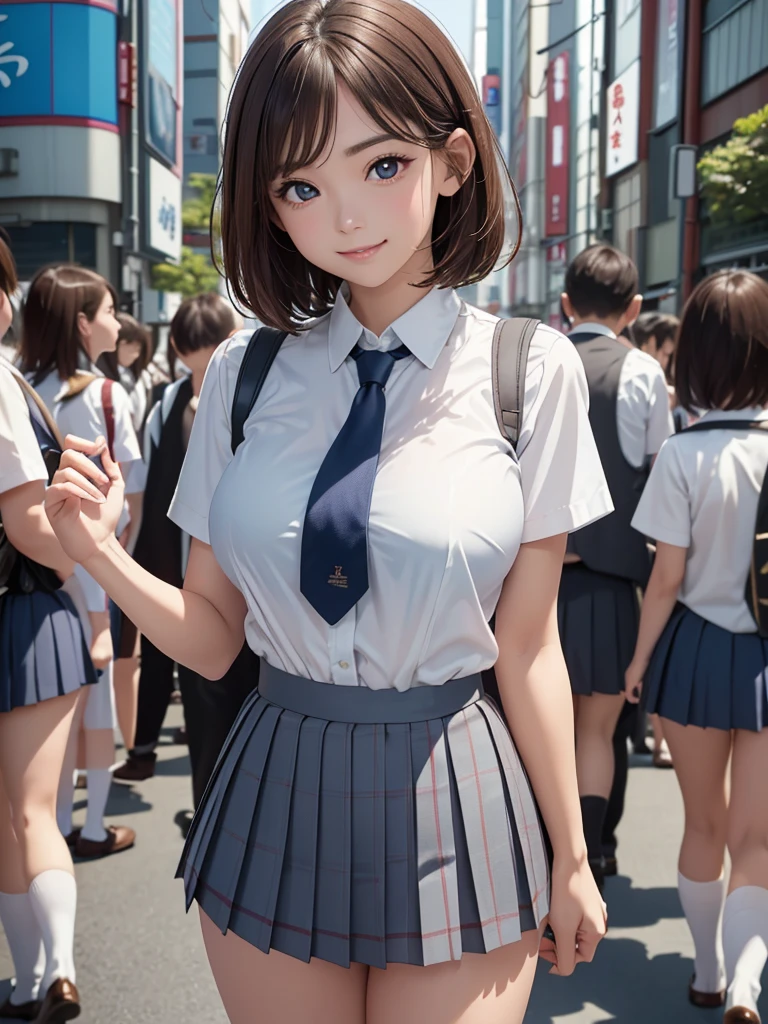 masterpiece, best quality,1girl,young girl,brown eyes,short hair,happy smile,shiny skin,(nice leg line:1.3),thin waist,huge breasts
BREAK
school uniform,necktie,((pencil skirt)),high heels
BREAK
park,crowd,depth of field,looking at viewer,squatting,from behind,upper body,legsupsexms