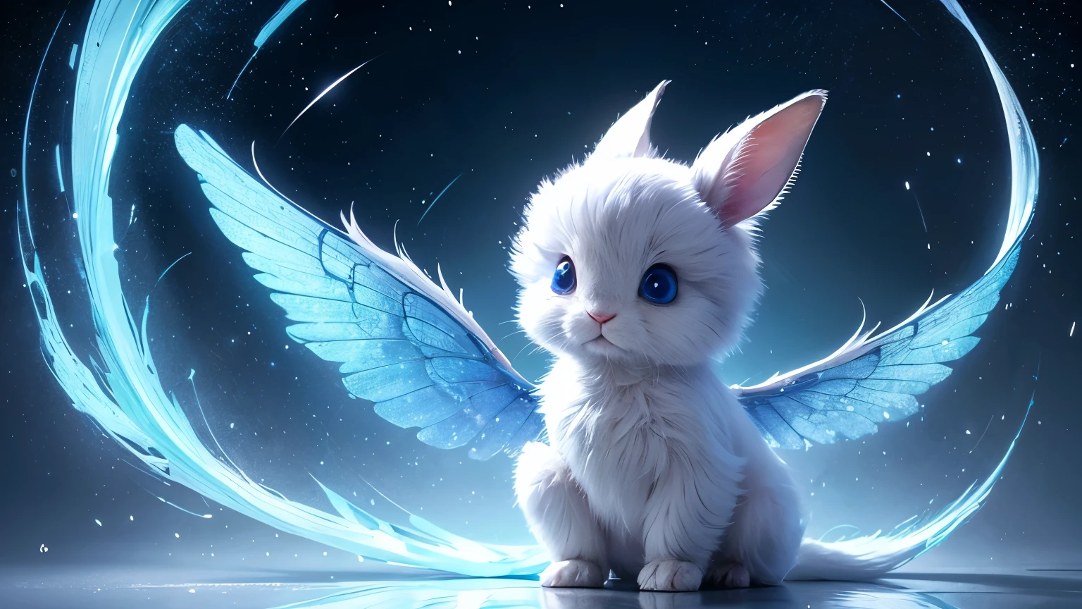 It was a small little creature, the size of a rabbit, covered in soft, shiny hair, pale blue in color. Her eyes were large and expressive, shining like stars. It had small wings that fluttered slightly and a long, sinuous tail.. Clara couldn&#39;t help but smile.. The creature was adorable, It looked like something out of a fairy tale.