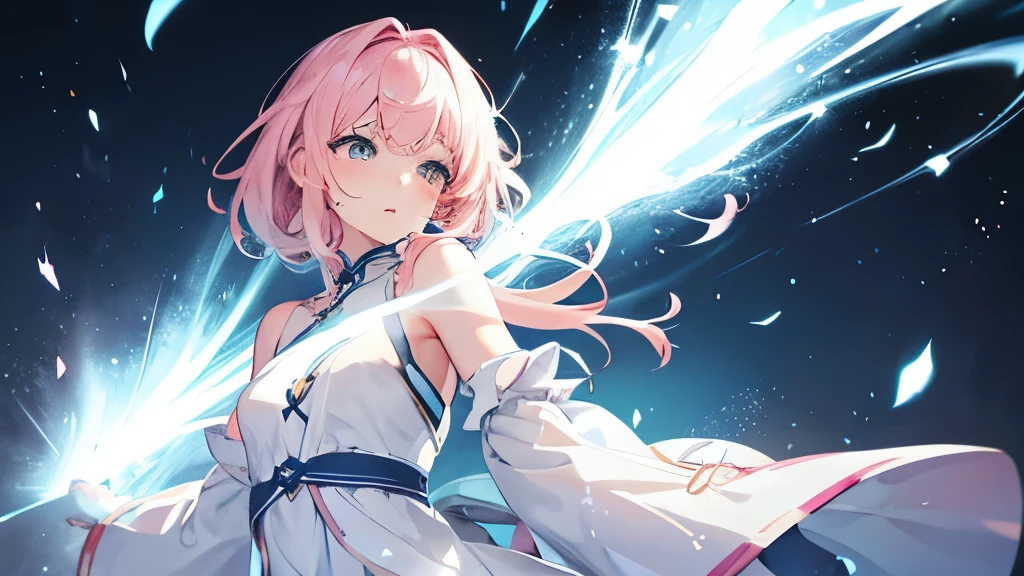 Anime-Style Prompt for a Cute Girl's Awakening Moment:
Scene Description:
The moment of awakening is filled with a powerful surge of energy, but the girl's face retains her soft, cute features. Her large, expressive eyes, now glowing with a radiant light, remain wide and filled with awe and surprise, adding an innocent charm to the intensity of the scene. Her cheeks have a slight blush, highlighting her youthfulness and gentleness. Even in the midst of her transformation, her features remain delicate—small nose, soft lips slightly parted as she breathes in the magnitude of the power surging through her.
Lighting & Effects:
Her awakening still involves a brilliant explosion of light, but the aura around her has a more pastel, magical quality—soft pinks, blues, and whites spiral around her, contrasting the sharpness of the energy. Sparkles and glimmers of light dance around her, giving the scene a whimsical, almost magical girl-like vibe. Her hair flows gracefully in the air, not wild, but in soft waves, as if the energy is gently lifting her.
Facial Expression:
Her expression is key to the "cute" factor. Rather than intense resolve or fierce determination, she has a look of surprise mixed with innocent wonder, her wide eyes sparkling as she realizes her potential. Her small hands might be raised in a defensive or tentative posture, as if she’s unsure of the immense power she's just unlocked, giving her a vulnerable and relatable charm.
Background & Atmosphere:
The background can still be dramatic but softened with elements like glowing flowers or leaves gently floating in the wind. The setting could be a peaceful, forested area or an open field, with the ground subtly cracking under her feet, but without harsh destruction. The environment responds to her energy with a sense of reverence, as if nature itself is gently guiding her through this transformation.
Cuteness through Motion:
The energy around her moves in gentle spirals, not aggressive or violent. Her hair
