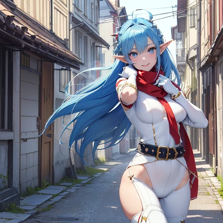 （（（ＳＦＷ、sound、Highest quality、first-class、masterpiece、Normal body、8K、Detailed face、Ultra-precision、Normal hand、Normal finger、５Finger、Highest）））、beautiful girl、Green Hair、Small breasts、Shortcuts、Light blue high-leg retard、Racy leotard、Ultra-thin leotard、Sheer leotard、See-through、Patsunpatsun、Tight、Bite、No sleeve、Waist belt、Red cloak、Circlet、Legendary Sword、DRAGON QUEST、Female Hero、In combat、Combat Ready、Lightning Slash、incantation、Gigadein、Thunder Magic、Spread your legs wide、defeat wish、Immoral、masochist、blush、Trance、Nipple erection