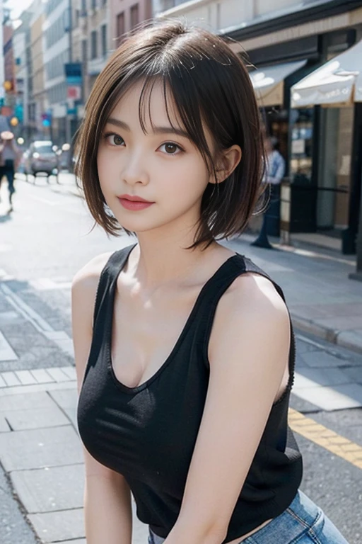 highest quality,RAW Photos  , 19 year old Japanese female idol, From above , Face Focus , Face close-up ,
Selfie,Lying on the ground, ((Off-the-shoulder tops , Cold shoulder top , clavicle , Exposing shoulders ,Cleavage ,))short hair, Bowl Cut ,Cute Face  ,Edgy,Drooping ,clavicle,Muddy Waters , Overflowing  ,Wet ,Selfie, Pale skin,At the Beach, rain,night, 