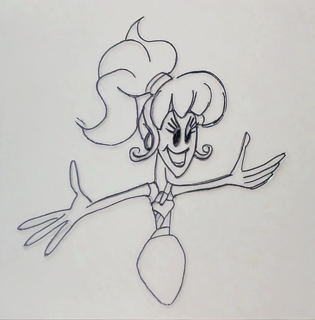 tom bancroft style, sketch, wonder woman, upper body