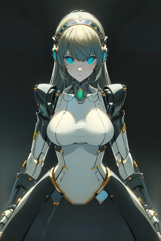 (masterpiece),(Highest quality),(Super detailed),(Best illustrations),(Best Shadow),(Absurd),(Detailed Background),(so beautiful), 16K, 8K, 4K,(Best Shadow),robotization,woman ,big bust,Robot Joint ,Metal skin,Black robot Suit,long hair,a black robot suit that covers the whole body,robot hand,cyber bodysuit,mecha head,(Detailed hands and fingers:1.2),Ball joint robot body,doll joint,beautiful face,beautiful robot girl,robotic eye,robotic hands,(no more human skin),android girl,cyborg girl,F cup, sexy body,(machine made joints:1.2),(machanical limbs:1.1),(blood vessels connected to tubes),(mechanical vertebra attaching to back),(mechanical cervial attaching to neck),aegis(persona3),pussy,no messy picture style