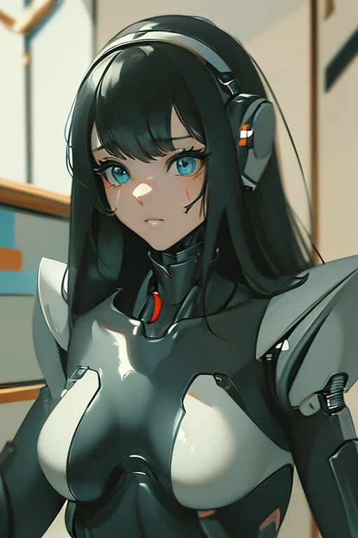 Highest image quality, outstanding details, ultra-high resolution, (fidelity: 1.4), the best illustration, favor details, highly condensed 1girl, with a delicate and beautiful face, dressed in black and white mecha, wearing a mecha helmet, holding a direction controller, riding on a motorcycle, the background is a high-tech lighting scene of the future city.