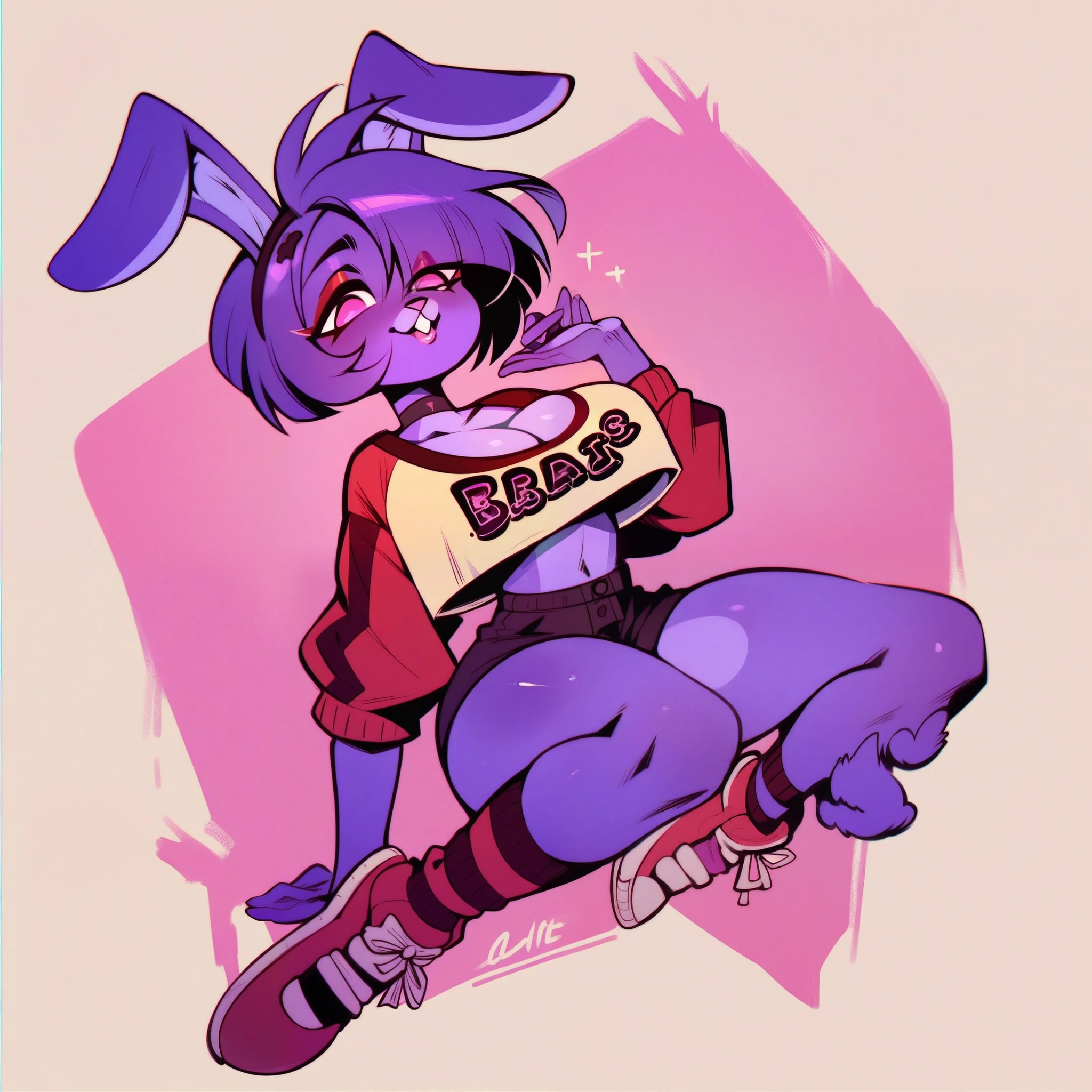 pov, Luna Loud from The Loud House, pixie hair, brown hair, purple shirt, slim, missionary sex, room, triangular capped short sleeves, 3d, eyeshadown, skull shirt, ripped neck, purple boots, paperclip earrings, choker, black bracelets