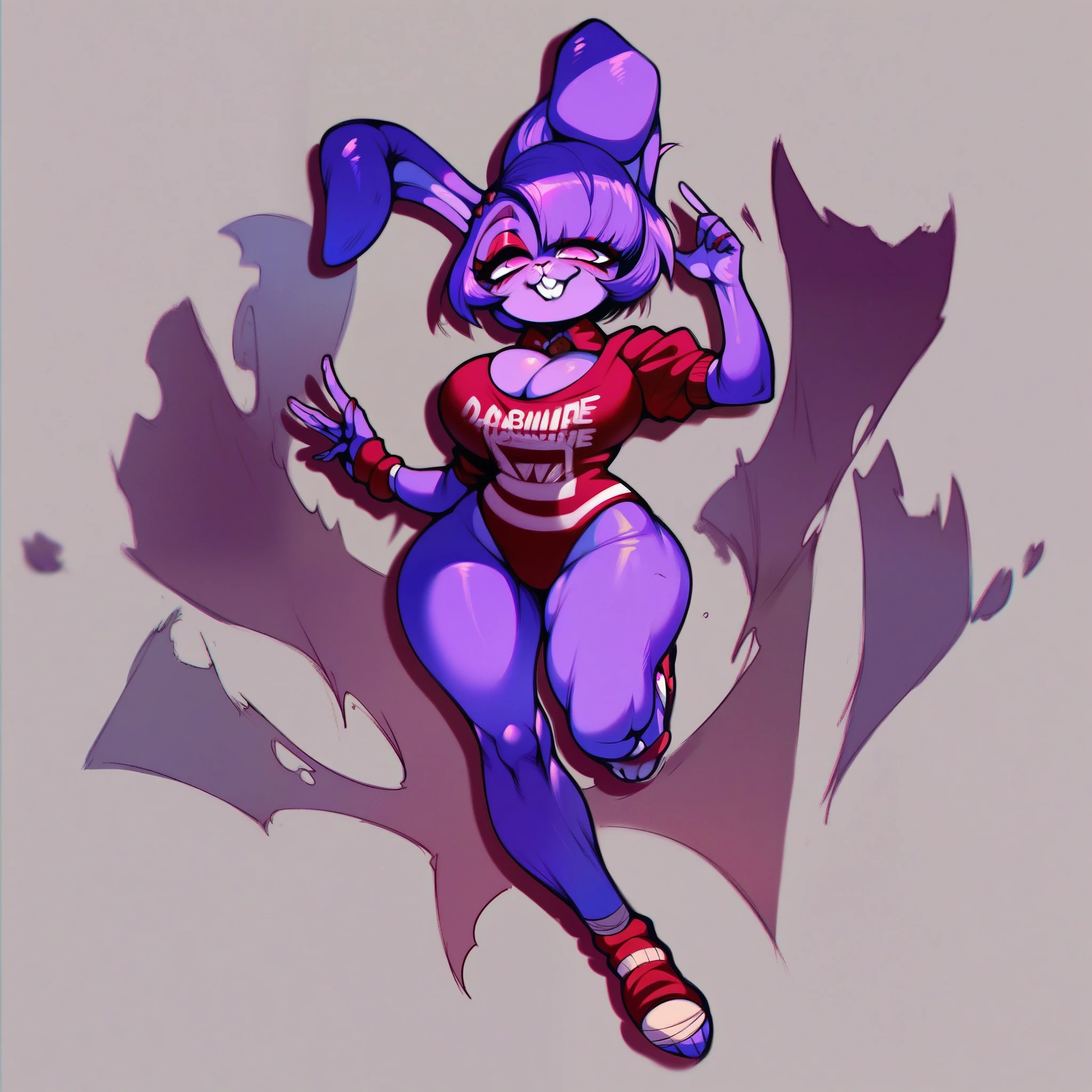 By chelodoy, Judy Hopps, teared t-shirt, bottomless, cum, running from tentacles, on the street, night