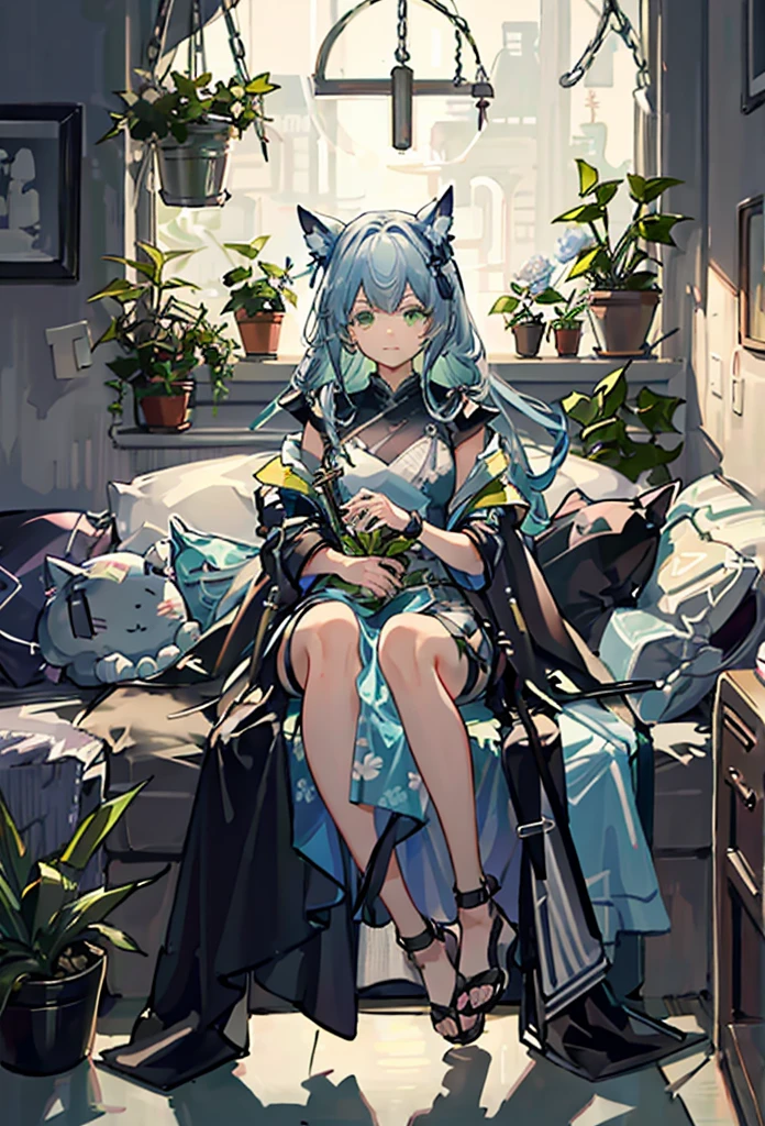 masterpiece, best quality, novel illustration, highres, 18+ mature content, sensual, intimate, emotional, passionate, romantic, sweet, endearing, innocent, pure, captivating, alluring, enticing, mysterious, enchanting, captivating, immersive, mesmerizing, dreamlike, surreal, imaginative, whimsical, artistic, avant-garde, timeless, elegant, sophisticated, chic, refined, unique, original, mesmerizing,1girl,deltamon_beta, solo, blue eyes, thighhighs, animal ears, bare shoulders, blue tail, earrings,detached sleeves, green hair, sleeveless, cat ears, bag, white thighhighs, cat tail,pink backpack,pink randseru,Lavender Lace: A lavender lace dress with a Peter Pan collar, paired with ivory tights and Mary Jane shoes.,Cherry blossom viewing, Azalea, Satsuki, Azalea blizzard,
Rest ((Avoided by ((kitten)), crying face))