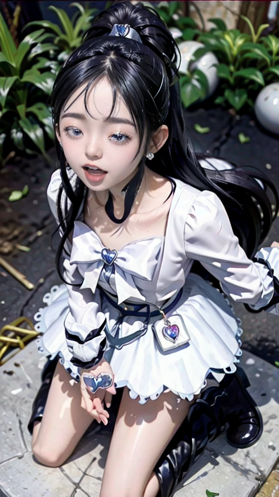 Cure White,(masterpieceThe best quality:1.2), 8k,Sharp focus, Face Light, Dynamic Lighting, Cinema Lighting, Eyes and facial details, Score_9, Score_8_up, Score_7_up,  ,One Girl,skinny,Medium Chest,In the woods,Large Tentacles,Short sleeve,Eyes closed,Contorting face during orgasm,Through clenched teeth,Scream Scream,Hair Ribbon,Whitening, One Girl, alone, Long Hair, Blue Hair,Heart Brooch, boots, Magical Girl Earrings, dress, white shoe jewelry,Crushed by Giant Tentacles,mini skirt,Short sleeve,Front Angle,ponytail,girl trembling with sexual climax,Cum in mouth,arms up,,,On all fours,Bukkake,facial,ejaculate on my chest,Spray semen on the head of the vagina,Semen on clothes,Cum on body,Excessive ,vaginal,sex,ahegao,,Mouth open in excitement,((be maked Intrusion)),Intrusion,((Eyes closed)),Small Face,Long Hair,ponytail,Struck by a tornado&#39;Tentacles,Her hands and feet were tied,Tentacles tightening around her torso,White ribbon,Emilia&#39;Tentacles squeeze her neck and chest,The shoulders are covered with white sleeves.,Dark blue band,ponytail,Magical Girl Abstract Style,she is super heroine,Japanese Girls,baby face,She is so cute,White skirt Tied up in Tentacles,The Tentacles are wrapped tightly around her.,Tentacles wrapped tightly around, squeeze,nsfw,tentacles sex,vaginal Octopus,vaginal sex,return,Breast compression,vaginal intercourse with the tentacles,Tentacles blowjob, hands up,Cum in mouth,Pussy juice, Long Hair ,lying on return, (View your viewers, Half-closed eyes, Frowning), Written boundary depth, Whitening, Octopus,cute, Beautiful Face,Angelababy,The waves crash, soaking Wet, Battle with Tentacles, masterpieceThe best quality, Perfect Face, High resolution, detailed, Elaborate, Full body angle, Precure's Whitening, slim, thin, Viewer caution: Cure White cosplay、The perfect CureWhite costume,masterpiece、Swallowed by the waves、nsfw、Pretty Cure、Naughty face、curewhite,
This costume is、White-based design、Made from glossy matte,Reality, tentacles,Octopus