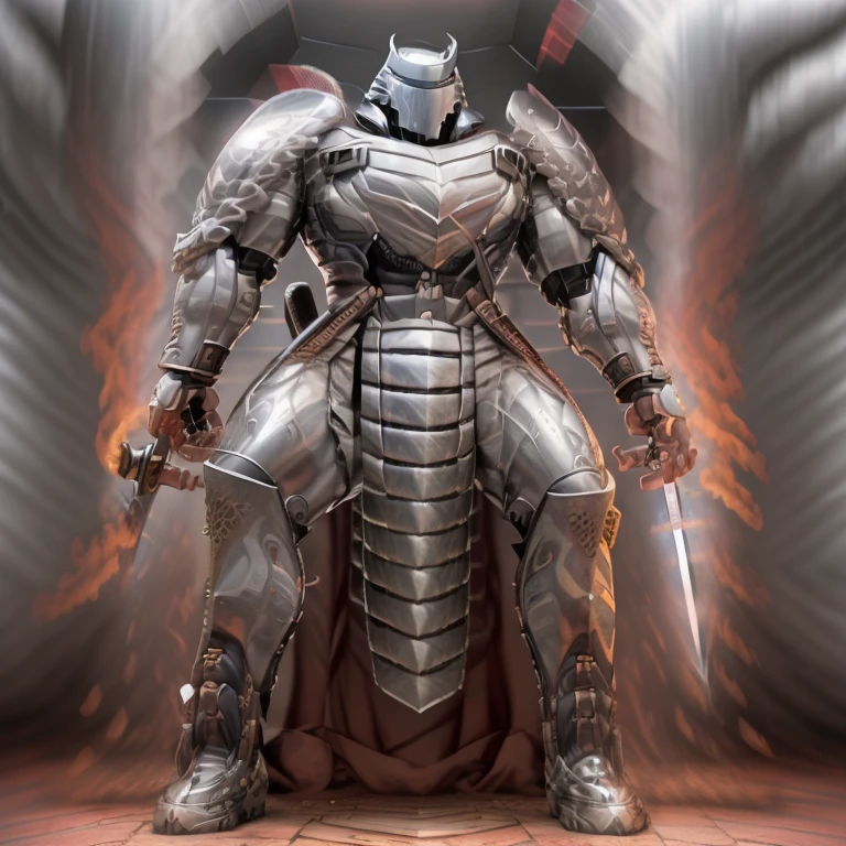 silver samurai.
- masterpiece. best quality. full body. 1boy.
- armor suit. (full armor. cyborg. science fiction. combat helmet) 
- dominating silver samurai. silver samurai is over 1000 meters long. focus GIANT mechanical Muscular silver samurai is trampling the city. Looking down. macro. stomp. Low-angle perspective. emphasizing the immense size.
- holding sword. holding katana.
- The Silver Samurai wears a very wide and long silver cloak.
- full body. No face. 
- looking at viewer. 
- GTS. macro. giant. footstomp.