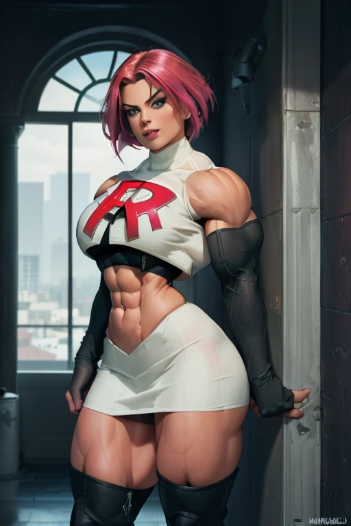 woman muscle nurse abs