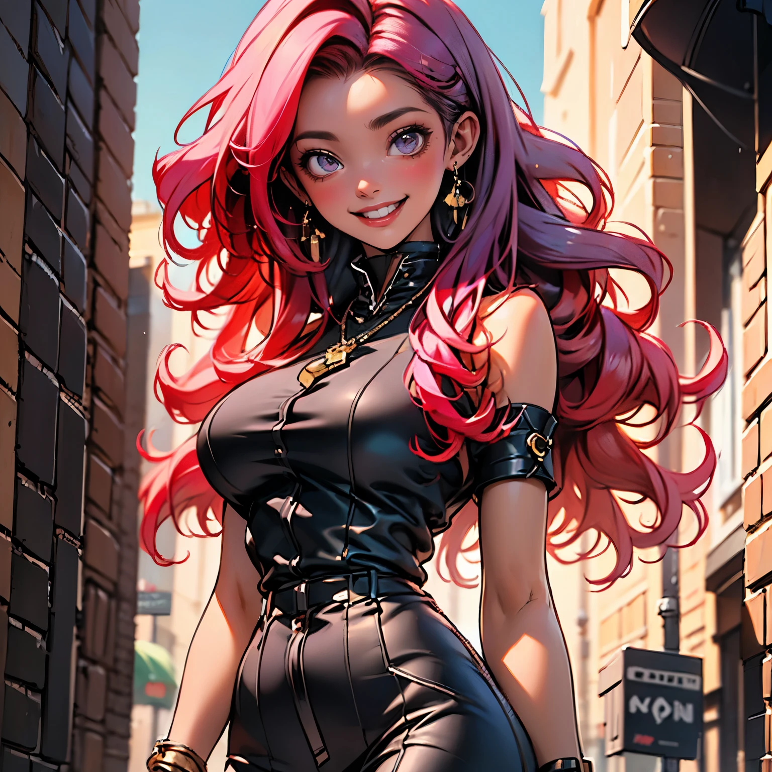 (masterpiece), best quality, 1girl, expressive eyes, perfect face, (purple hair), perfect anatomy, full body, 4k, HDR, full HD, solo, catrina outfit, face and body painted with the appearance of a catrina, sHe is walking down a totally dark alley,