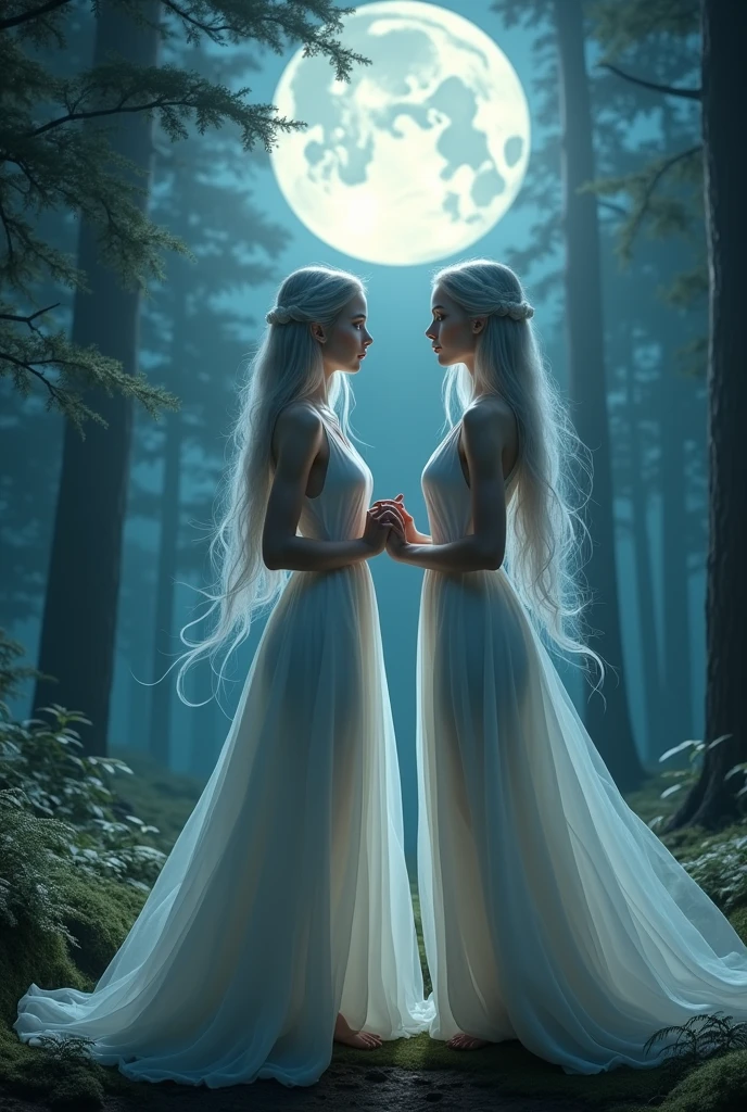 Girls with vampires on tree