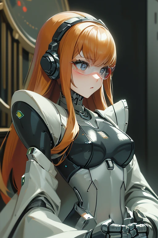 (masterpiece),(Highest quality),(Super detailed),(Best illustrations),(Best Shadow),(Absurd),(Detailed Background),(so beautiful), 16K, 8K, 4K,(Best Shadow),robotization,woman ,big bust,Robot Joint ,Metal skin,Black robot Suit,long hair,a black robot suit that covers the whole body,robot hand,cyber bodysuit,mecha head,(Detailed hands and fingers:1.2),Ball joint robot body,doll joint,beautiful face,beautiful robot girl,robotic eye,robotic hands,(no more human skin),android girl,cyborg girl,F cup, sexy body,(machine made joints:1.2),(machanical limbs:1.1),(blood vessels connected to tubes),(mechanical vertebra attaching to back),(mechanical cervial attaching to neck),no messy picture style,slim robot suit,makise kurisu(steins gate)