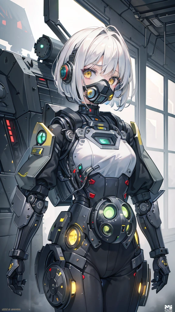 masterpiece, (best quality), (ultra-detailed), (ultra-realistic:1.2), landscape, sci-fi, transistorpunk, cyberpunk, biopunk, (magazine cover:1.4), (gray, white), female huge robot, visor, earring,future town, dynamic pose, dynamic angle, small breasts, luxury, (gold, silver, green), neon
