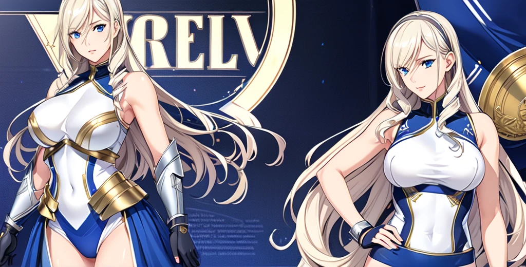 Celia\(Valkyrie\),,One girl, mature female, Alone,blue eyes,Best Quality, masterpiece, Illustration, Detailed Background,Anatomically correct, (Fits your body,Sportswear,Sleeveless),solo,Standing,Cowboy Shot, 