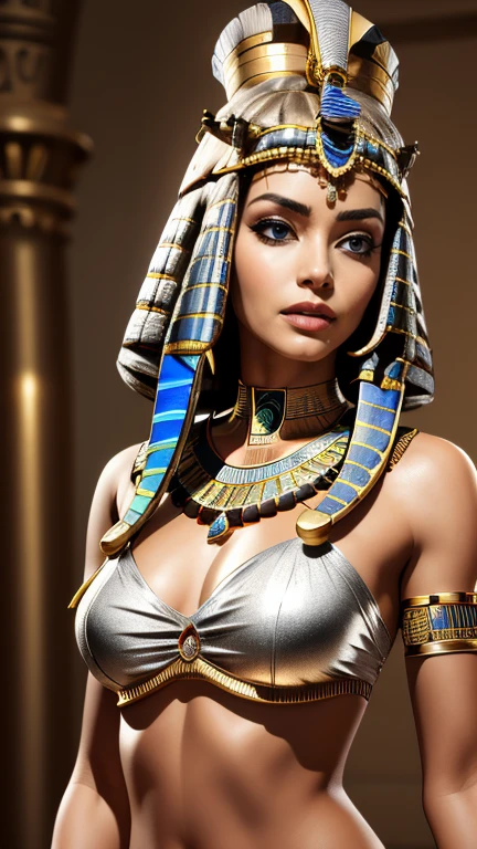 (best quality,4k,8k,highres,masterpiece:1.2), ultra-detailed, (realistic,photorealistic,photo-realistic:1.37), whole body, beautiful Woman, realistic face, realistic body, egypt cleopatra theme, realistic egypt background, whole body, sexy, firm nipple visible, medium breast, nude, nude, nude, nude, no dress