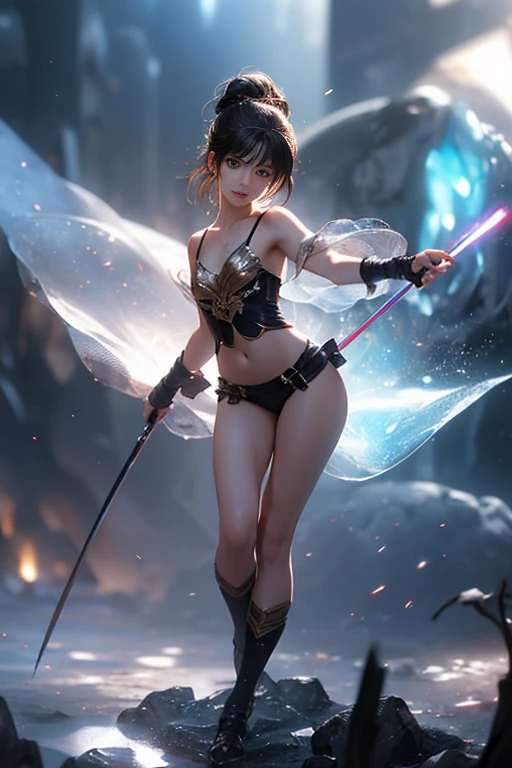 A young monk girl with Asian features, riding a animal, lovely charming face, having brown silver skin tone pigmenting texture , ( full body perfect detailed masterpiece), ( dark skin tone texture masterpiece ), ( native Tribal hairstyles look), ( having a illuminating brown silver crystalized wavy short hair ), ( has a artistic tattoos ),(( wearing hoodie of monk design)), (smiling, with exposed teeths showing open mouth)(perfect full body detailed anatomy), (Super accessories detailed), (fighting pose), (perfect detailed crystal Gray sparkling eyes),(wearing illuminating gemstone crystalized accessories hair), ((expose big hard erect nipples))(( exposed panty, with pussy clitoris exposed and slip showing))((legs wide open showing pussy line))(( Wearing transparent illuminating see thru monk costume )), (( wearing gauntlet, fist gloves)), (( illuminating different lights covering the sorrounding atmosphere forest with a misty shadow effects showing)) ruins back temples with many flora and fona rarity, on its back wearing monk cape detailed design, has deadly presence, ((having 7 different perspective view of that same girl & face profile sheet character style ))