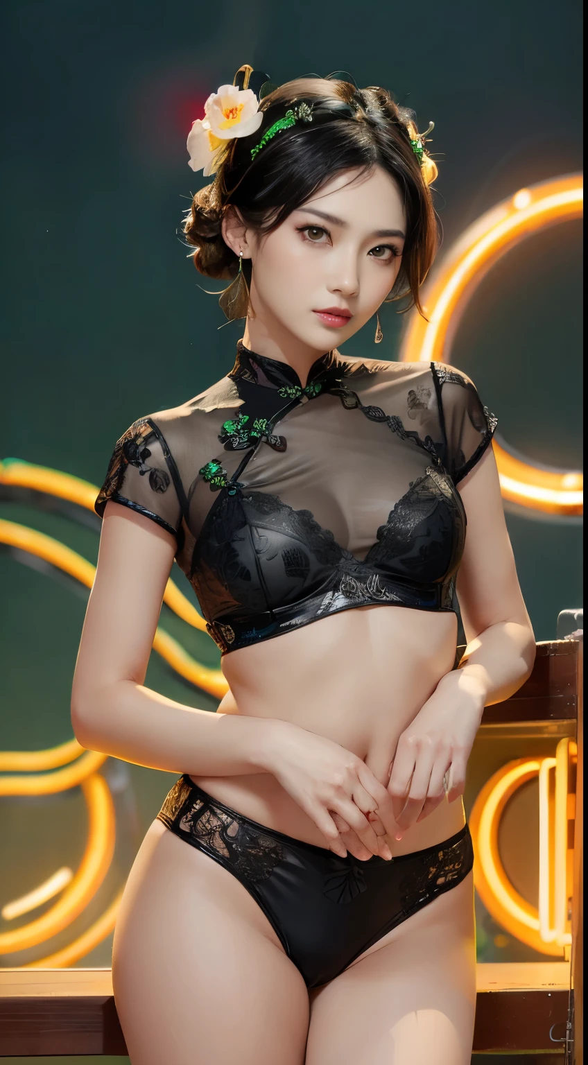 masterpiece, high quality, Best quality, Neon官方艺术, Beautiful and aesthetic:1.2), Beautiful Chinese woman(1 girl:1.3), Extremely detailed,(Fractal Art:1.1 个Neon ),(Colorful:1.1 个Neon)(Flowers:1.3.Neon ),Highest detail,(原来是Neon:1.2), (Dynamic poses), (背景上的抽象Neon:1.3), (Radiant Skin), (Multicolor:1.4.Neon )Full HD, ,(earrings), (feature:1.5) ,霓虹红背景上的Neon ,Phoenix Neon,Neon,Full HD