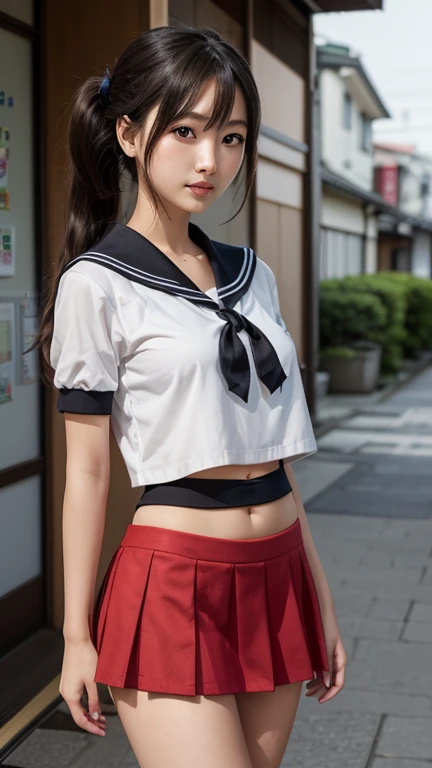 Tabletop,( Highest quality),(masterpiece) Realistic,real , Realistic, Very detailed, finely, High resolution, 8k wallpaper,,Anatomically correct body, One cute girl,(Korean Girl:1.4),(20-year-old:1.4), (Black Hair:1.3),(Straight long hair:1.4),(She is thin:1.3) ,(She is wearing a sailor uniform, a traditional Japanese school uniform.:1.4), Sharp focus, Perfect dynamic composition, finelyて美しい目,Slim body,(Small breasts:1.4)(Small breasts:1.4),(Small breasts:1.4),(Small breasts:1.4), Thin Hair, Detailed and Realistic skin texture, smile, Cute Face, Standing pose、(whole body:1.4), ((Summer Park)) Summer sunshine 彼女はSummer Parkにいます (White lace panties:1.4) (White lace panties:1.4) ((彼女は自らスカートをめくってWhite lace pantiesを見せています)) ((彼女のWhite lace pantiesは透けています:1.4))