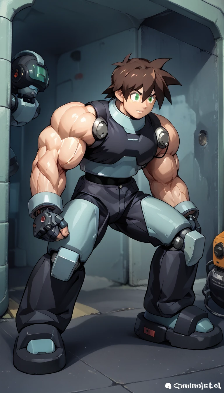 Shorts,Anatomically correct, (((8k resolution,アナルSex,Huge erect penis,Huge muscles))),Black innerwear,cyborg,m3g4m4n,Black Hair,brown hair, green eyes, Alone, android, hair between eyes,(((Huge erect penisから透明な液体が滴る))),Normal position,Imminent sexual activity,Orgy,Normal position,Sex,Vivid and lustrous colors,Glowing Skin,Glowing Skin,rock volnutt,Squat