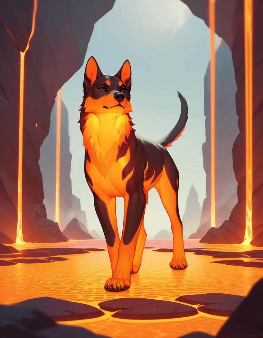 Feral ,fire dog monster ,ALL four , Lava body ,