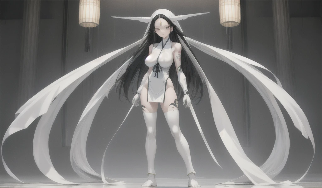 A Masterpiece,8kwallpaper,Great master black and white anime artwork,Black and white art,Pen line art,Sexy tribal mature woman in white sexy costume on magnificent wild world land,There are antlers on the head,Full body dimensions,White bikini,Mature body,Slender figure and legs,Perfect body shape,Exquisite facial details,Beautiful figure painting,Exquisite fanart with high detail,Full-body standing,full body xianxia,G. Larion's artistic style,inspired by Lan Ying,by Yang J,She walked towards the audience,inspired by Du Qiong,Inspired by Qu Leilei,Inspired by Wuzhun Shifan,The ultimate in dark art,Perfect model height,Fierce expression,Soft professional cinema lighting,Light and shadow follow,Perfect contour light
