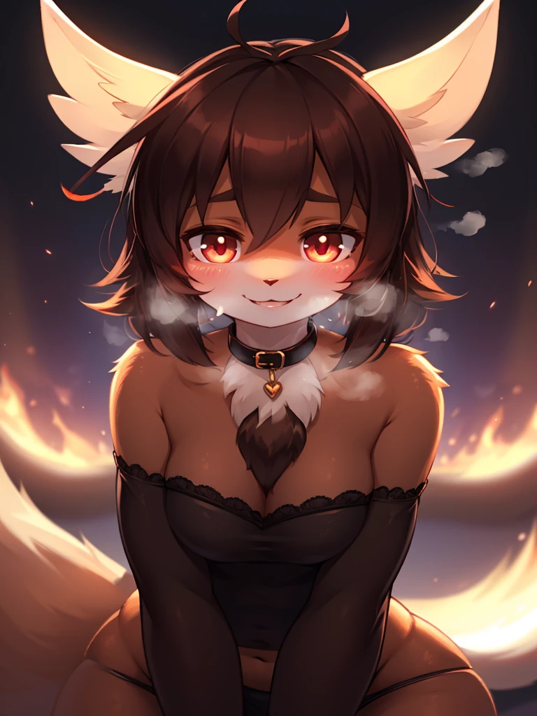 Fill the drawing with bright colors and Japanese strokes , Hallucination, daydream , nightmare , bokeh , Hell's Soubee , hairy fur , (Realistic rabbit foot) , Kama Sutra , (Female slave) , Dirty hell , with oni , (ted by darkness:1.5) , sensual face