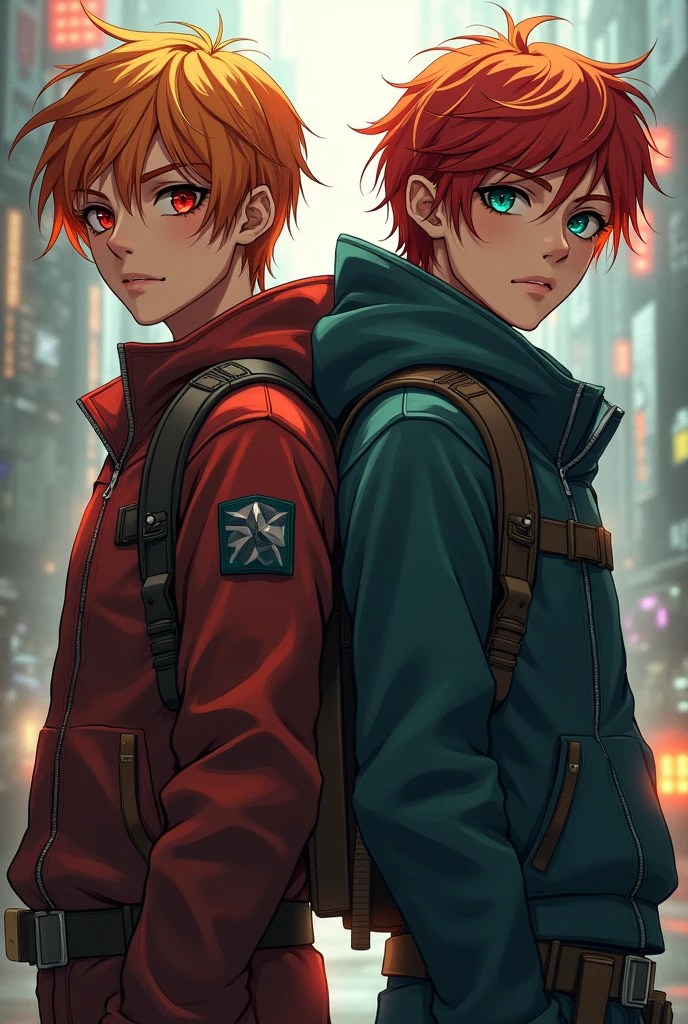 (AS-Young:1.1), <lyco:GoodHands-beta2:1.0>,
<lora:alexanderfgo:0.5>, alexanderfgo,
(2boys:1.5), (male focus:1.3),
solo, masterpiece, ((exquisite_detail)), illustration, (handsome), extremely_detailed_CG, solo focus,
red eyes, red hair, (harness:1.3),
from below, (oversized black crop hoodie:1.2), stomach, (hood up:1.1), hood, (midriff:1.1), (cargo pants:1.1), adidas,
blush, (bulge:1.1), sad, looking up, science fiction,