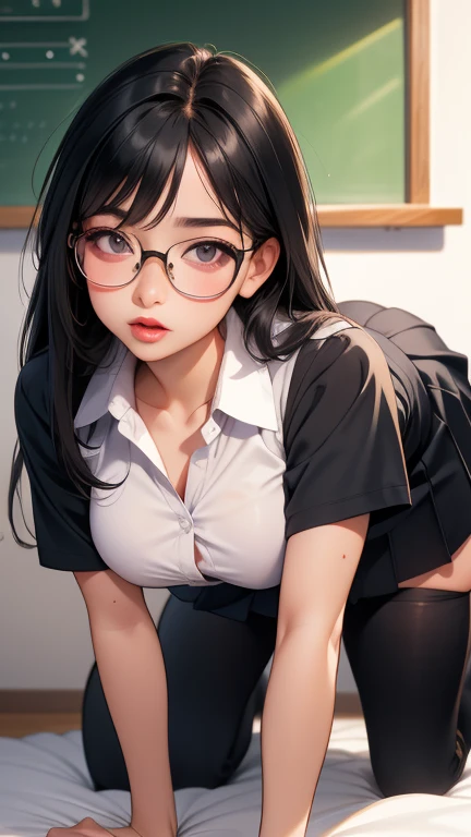 
teacher, Beats, girl, on naked juicy ass, spectacled, 