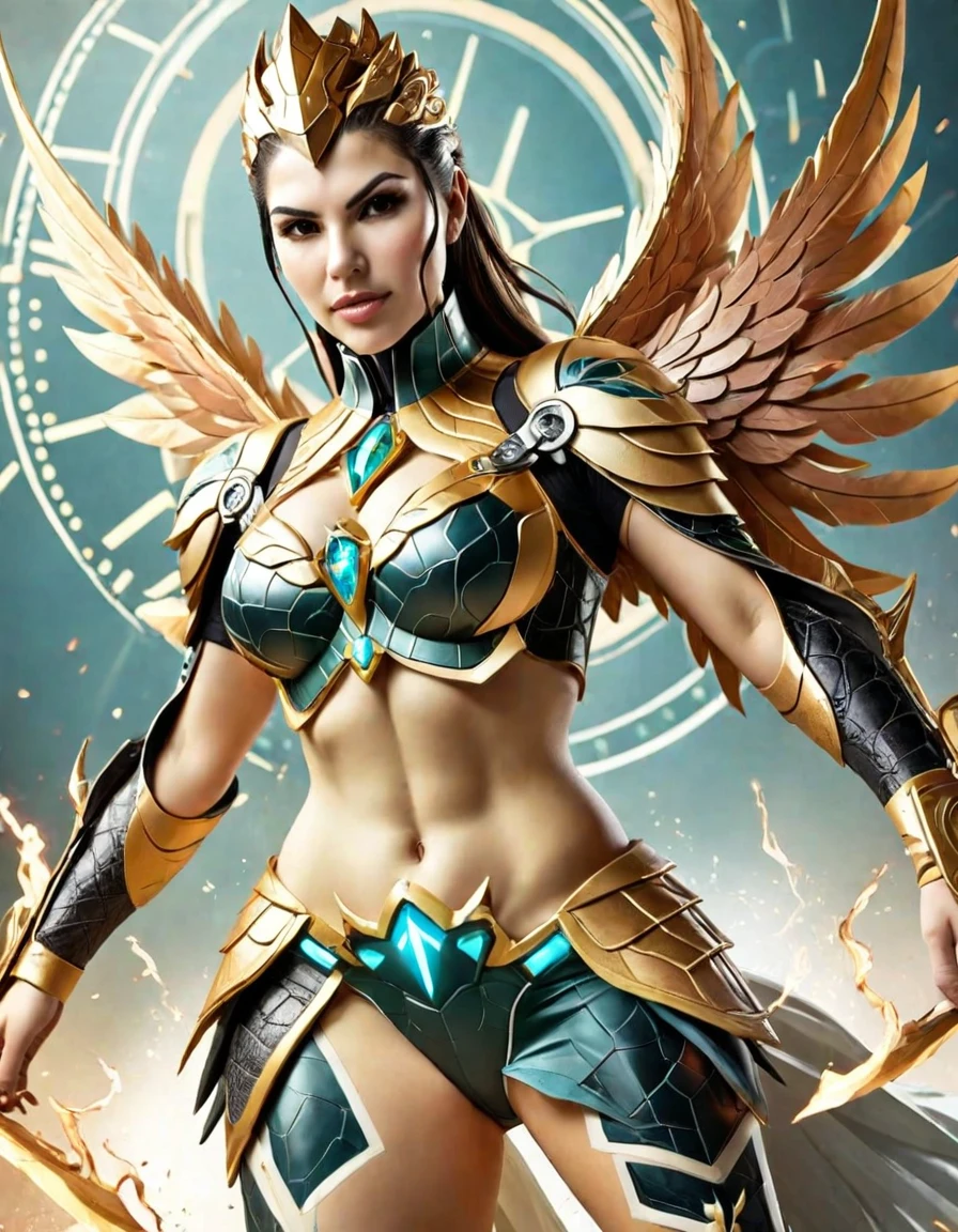ethereal fantasy concept art of tribal style (best quality, masterpiece, colorful, dynamic angle, highest detailed)upper body photo, full body photo, fashion photography of cute mechangel, glowing 4 wings, solo, glowing armor, glowing halo, building, glowing mechanical 4 wings (intricate details, hyperdetailed:1.15), detailed, light passing through hair, (official art, extreme detailed, highest detailed), ral-camo <lora:ral-camo-sdxl:1> . indigenous, ethnic, traditional patterns, bold, natural colors, highly detailed . magnificent, celestial, ethereal, painterly, epic, majestic, magical, fantasy art, cover art, dreamy