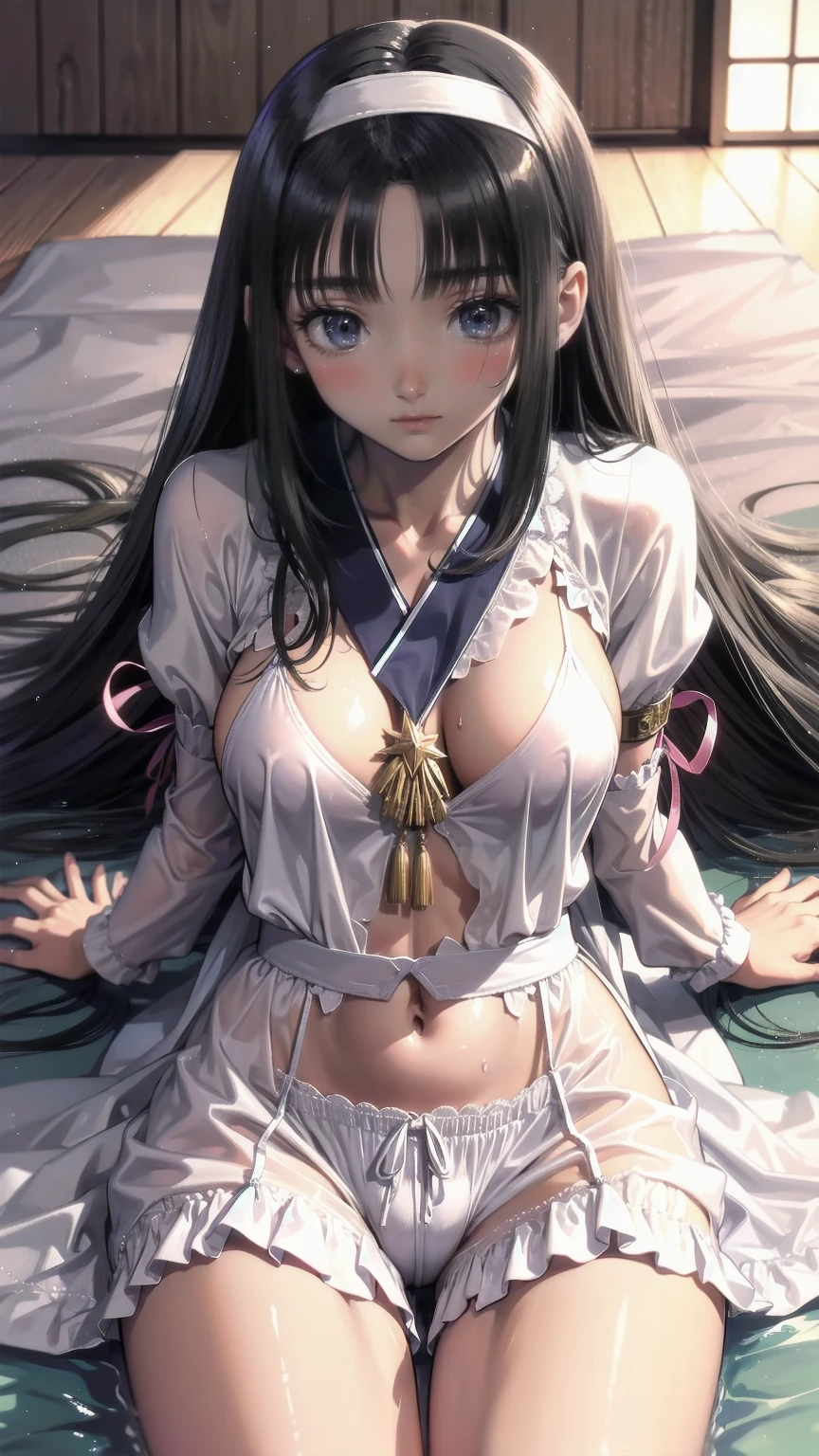 Beautiful nipple stand、One Girl, (A with a very young face:1.2) , (Flat Chest:1.2), A female nurse with a very young face ,, {{cute:1.3}}, trembling:1.3}3, , Black Hair, ponytail, gloves, moon, Elbow Groove, Brown eyes, night,, View your viewers, Angry face with open mouth,満moon, 黒いgloves, Long Hair, belly button, Scrunchie, bangs, Bare shoulders,Dynamic open legged pose:1.2, Holding a stethoscope:1.2,東アジアのarchitecture, night空, architecture, Side Lock, ヘアScrunchie, Outdoor, Sky Porn,Esbian all over:1.3, (She is a very ...、Beautiful slender body、 )、 (A gal girl wearing a miniskirt showing off her bright pink panties),(Big Breasts, big , Narrow waist)、(大量のTentacles:1.2, ぬるぬるしたTentacles:1.3,Tentaclesに拘束される:1.3.Tentacles ),((A lewd female nurse who loves ぬるぬるしたTentacles and sex:1.3)),Browsing Caution:1.3