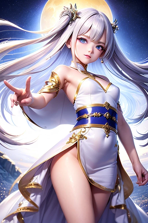 Caelistria is an enchanting and ethereal woman, captivating all who hear her serenading voice. Her graceful movements mirror a mesmerizing dance through the tempestuous skies.