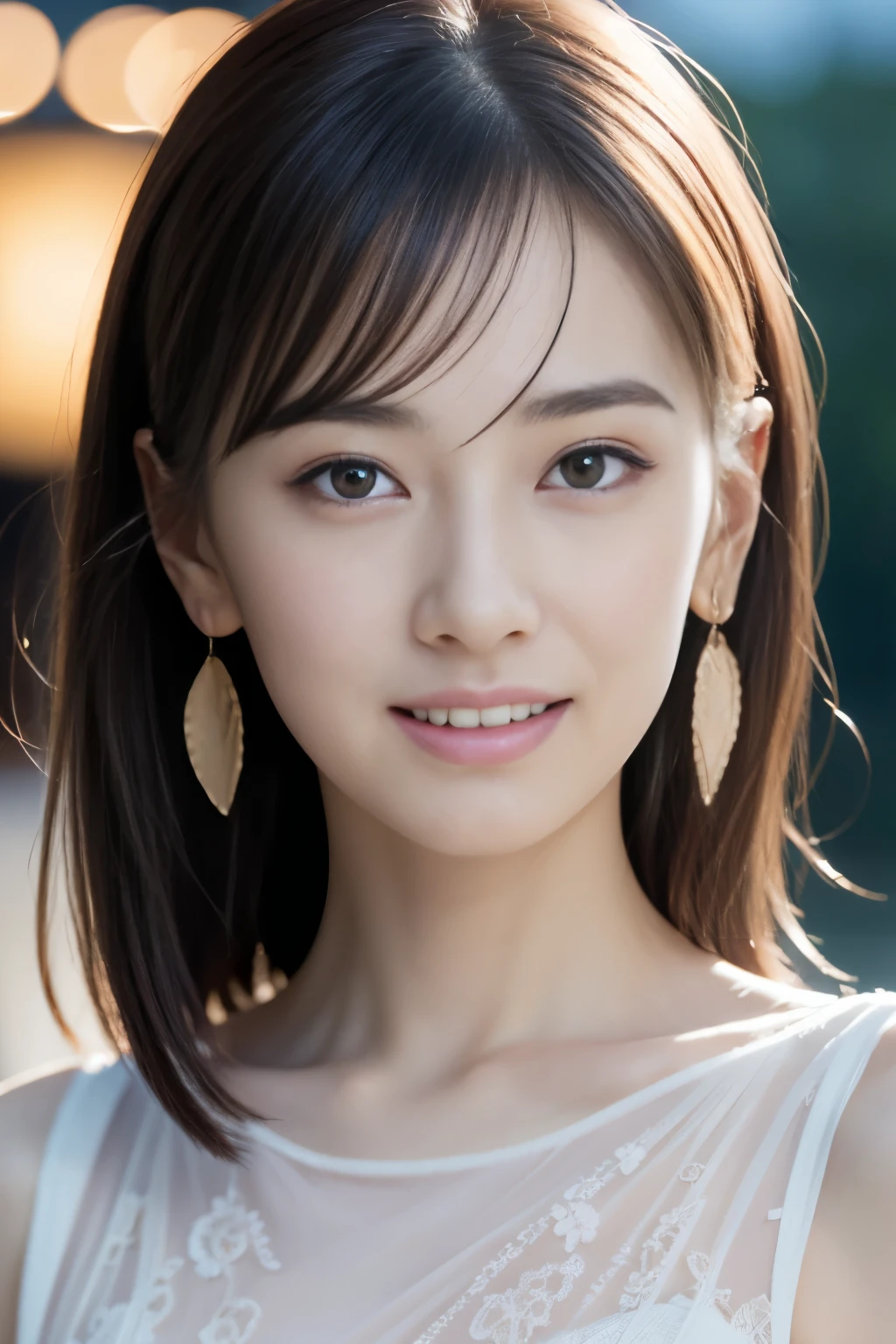 (high resolution、high quality、High resolution、detailed、8k、masterpiece)、超A high resolution、(Photorealistic:1.3)、RAW Photos、1 girl、Glowing Skin、((Ultra-Realistic Details))、Portrait、Global Illumination、Shadow、Octane Rendering、8k、Super sharp、Beautiful breasts、Beautiful Eyes、Bright colors、smile、非常に複雑なdetailed、Realistic Light、CGSoation Trend、ネオンのdetailed、The light is gentle、wide shot、full body、A beauty that everyone falls in love with、ISO1500
