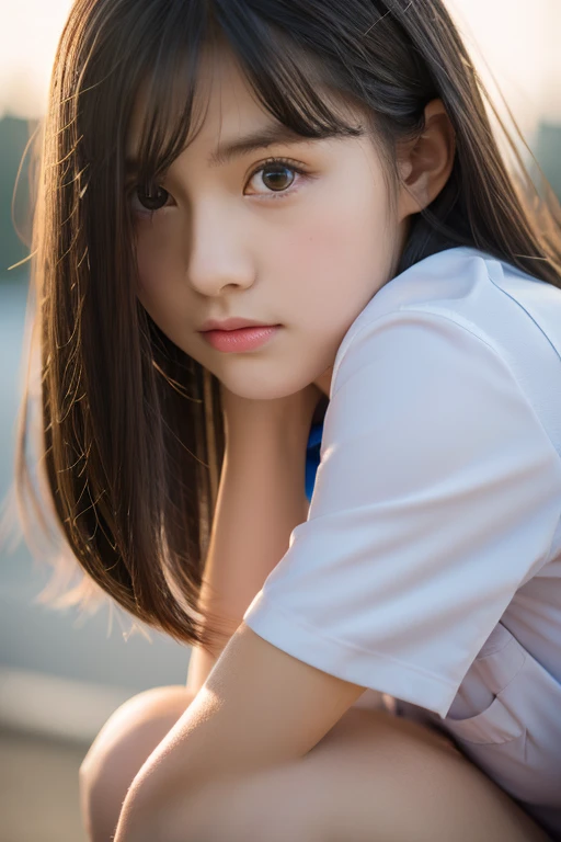 (masterpiece, highest quality:1.2), 8k, 12 year old girl, 85mm, official art, RAW photo, Super slim slender beautiful girl, (full nude下Half body,short sleeve white shirt、slender beautiful breasts、show me your ears、naked girl photoshoot、full nude, cute face, close, Half body, Biolace, gardenia, 超絶美しい少女のdetailed face, thighs, stand on the station platform, looking at the viewer, no makeup, (A slightly troubled look), Face of embarrassment、nervous pose、film grain, chromatic aberration, sharp focus, face light, clear lighting, Ten generations, detailed face, background bokeh, (dark red tie:1.1)、((((((のfull nude女の子))))))、((((((12才のfull nude女子高生)))))