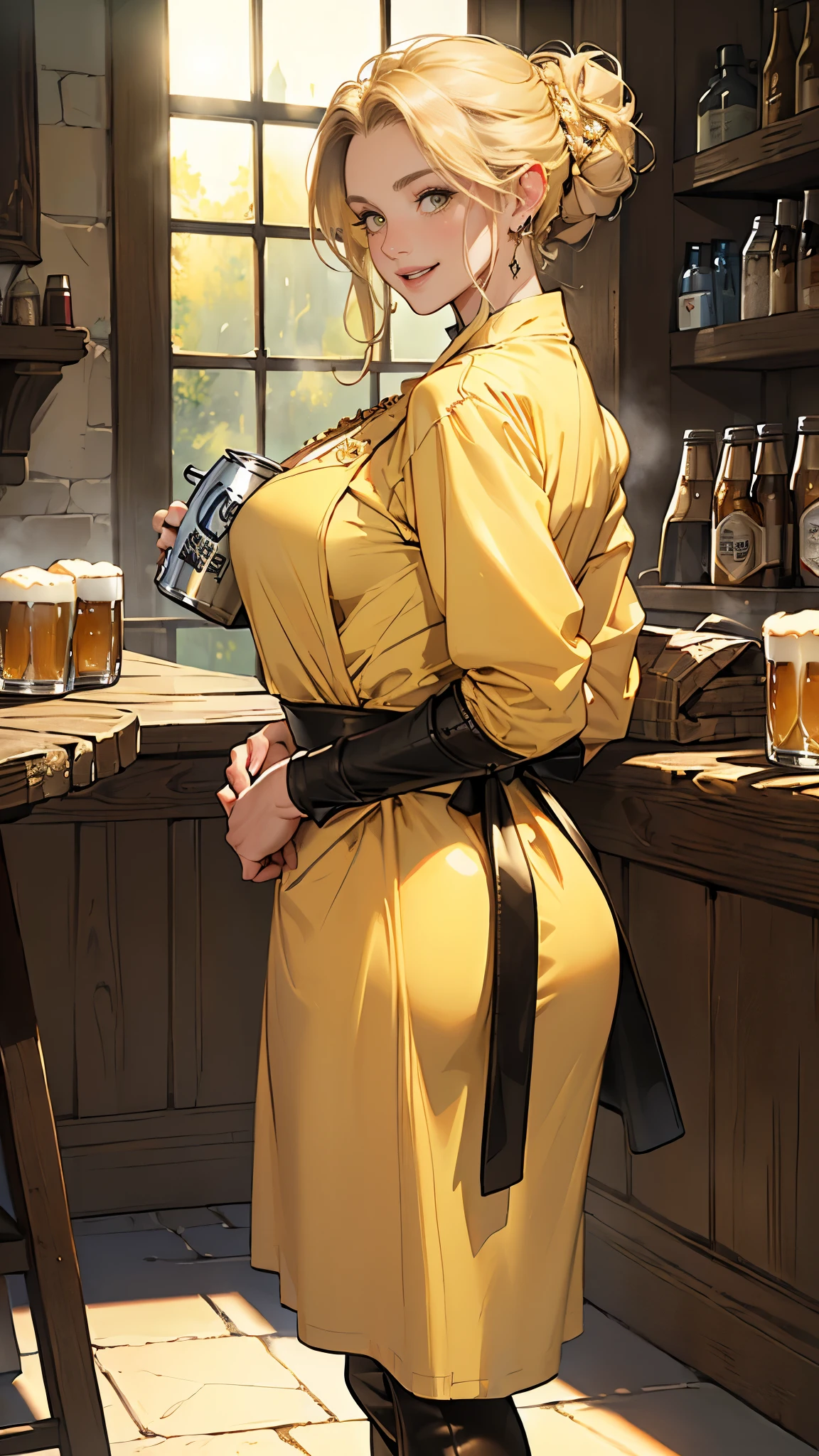 24 year old Caucasian female、Sexy proportions、Sexy、Breasts protruding forward（Rocket Boobs)、Female Ninja(scarf、Jacket、Hakama、Hand guard、stumbling、tabi、Straw sandals)