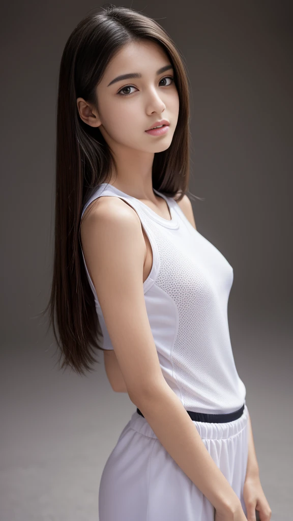 ((of the highest quality, 8K, masutepiece: 1.3)), 1 girl, Very delicate and beautiful girl, clear and beautiful, Three-dimensional, Beautiful Detail Shine, Eyelashes, wind blown hair, realistic and detailed face, lightsmile, pale skin, Wearing realistic pantyhose, high legs , High resolution, Ultra Detail, Highly detailed CG Unity 8K wallpapers,