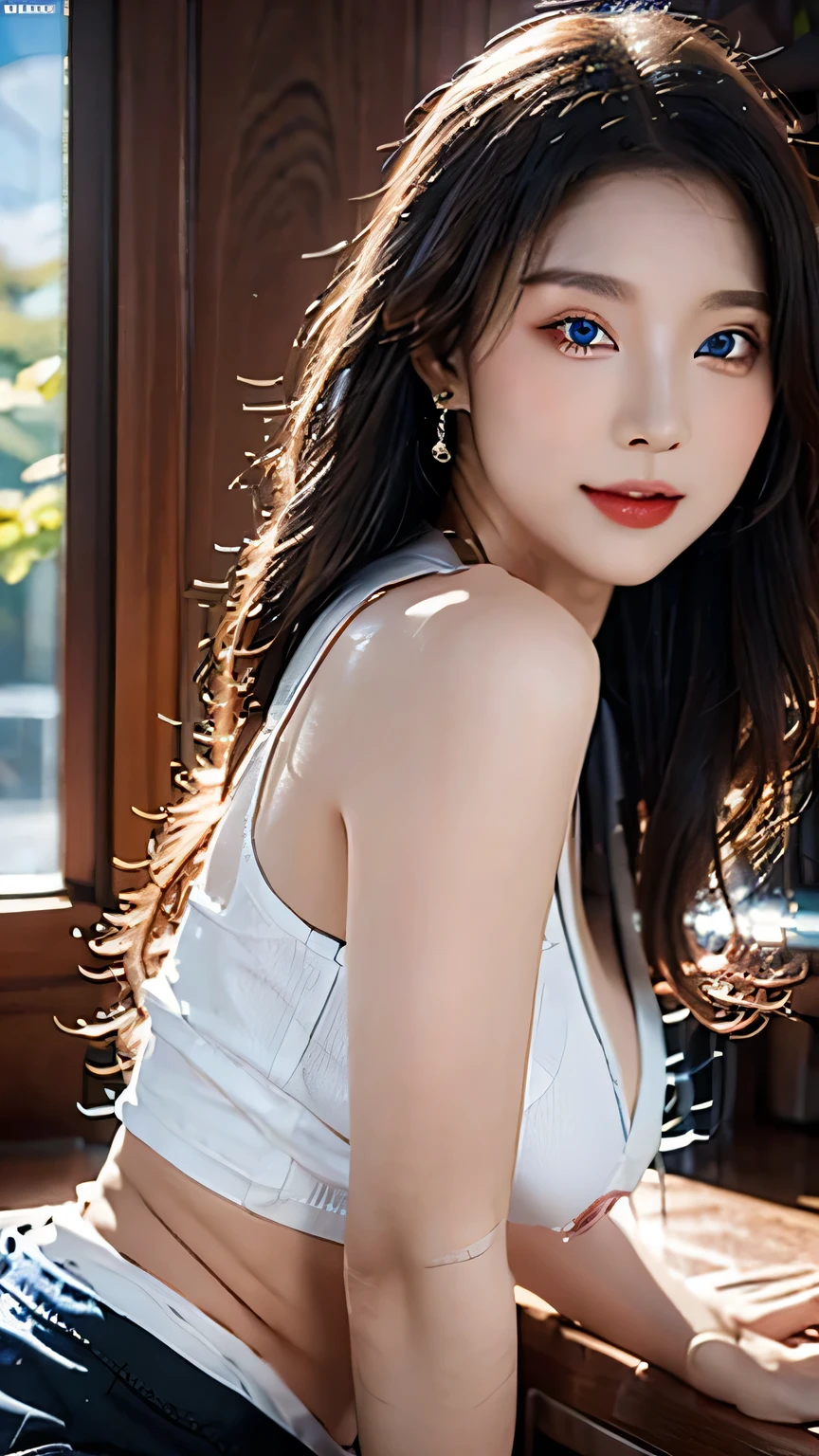 {{a extremely delicate and beautiful girl}}, {{extremely delicate and beautiful girl}}, {{{soft focus}}}, {{{perfect details}}}, {{{detailed and beautiful}}}, close shot, looking away, depthoffield, look up to, beautiful detailed fullbody, longuette, {{{woman}}}, young, Long hair, spiked hair, wept bangs, grey hair, Perfect face, ?, detailed beautiful eyes, white skin, piercing, harajuku fashion, sleeveless shirt, open clothes, landscapes, white background, blurry background, cinematic lighting, flowing transparent white, {{{best masterpiece}}}, {{{best quality}}}, {{{extremely detailed 8K wallpaper}}},