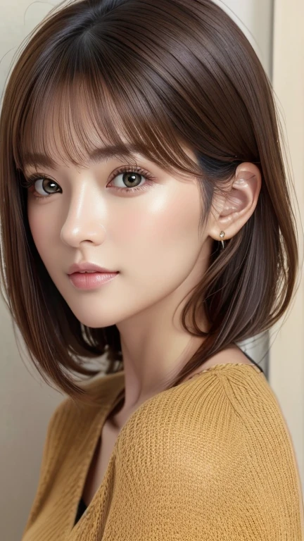 (Representative works:1.3)、(8k、Realistic、RAW Photos、Best image quality:1.4)、(30 year old mature woman)、Small face、Beautiful Face、(Realistic Face)、No makeup、Natural Makeup、light makeup、 (Dark brown hair)、Beautiful hairstyle、Realistic eyes、Beautiful details、 (Realisticな肌)、Beautiful Skin、 (Casual Fashion)、 Confused、 charm、超High resolution、Ultra-realistic、 High resolution、Golden Ratio