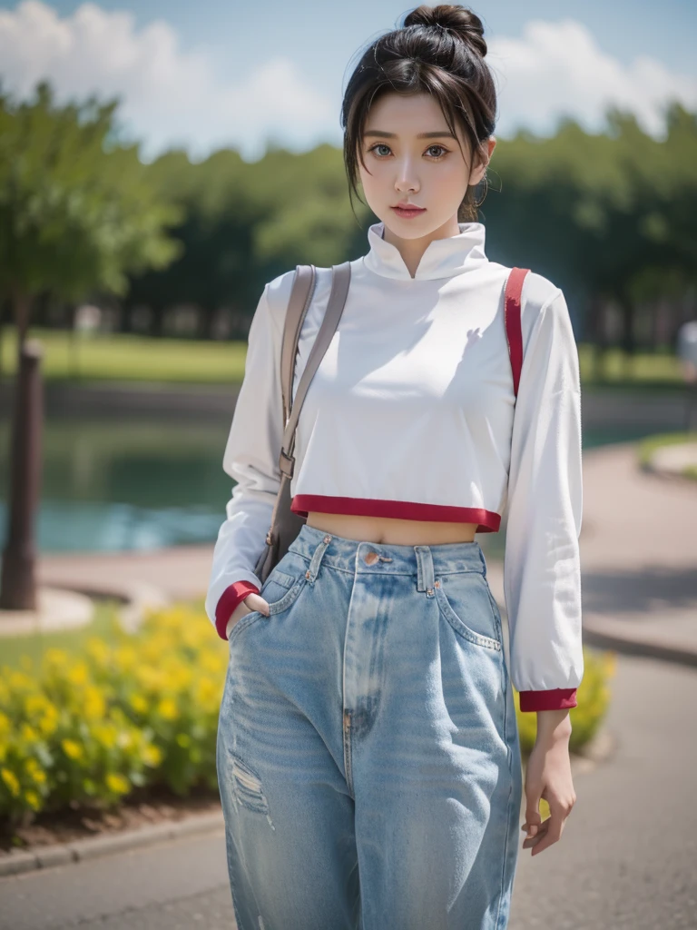 Tenten standing stylish,Very beautiful And the body is nice tiktok video, talking , very cute features, cute features, 8 k ultra realistic, live footage, iphone video, live, real footage, trending on artstatoon, 