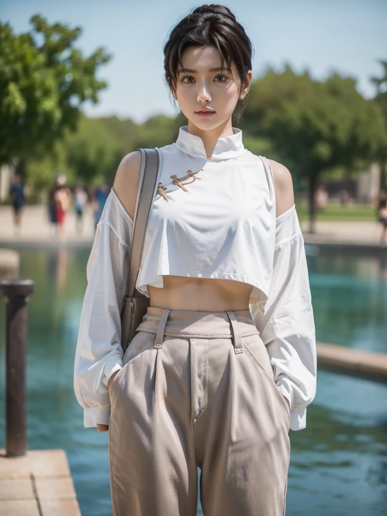 Tenten standing stylish,Very beautiful And the body is nice tiktok video, talking , very cute features, cute features, 8 k ultra realistic, live footage, iphone video, live, real footage, trending on artstatoon, 