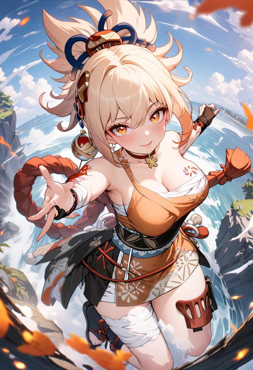 Erotic、loincloth、Breast exposure