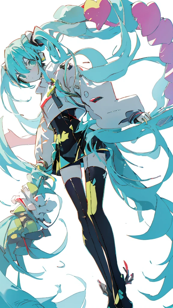 ((full body)),masterpiececolorful,The best quality in the best condition,Alone,One Girl,boots,Green Eyes,High resolution,View your audience,Stand on your own two feet,(( racing miku)) ，Hatsune Miku, Portrait of Hatsune Miku, Hatsune Miku Short Hair, Vocaloid, Hatsune Miku portrait, Mikudayo, 青緑色の髪のanime, Hatsune Miku Cosplay, Hatsune Miku's Face, animeスタイル4 K, anime, 魅力的なanime，midjourney，Colorful portraits