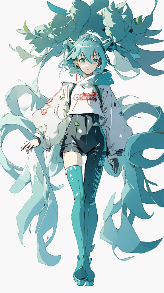 ((full body)),masterpiececolorful,The best quality in the best condition,Alone,One Girl,boots,Green Eyes,High resolution,View your audience,Stand on your own two feet,(( racing miku)) ，Hatsune Miku, Portrait of Hatsune Miku, Hatsune Miku Short Hair, Vocaloid, Hatsune Miku portrait, Mikudayo, 青緑色の髪のanime, Hatsune Miku Cosplay, Hatsune Miku's Face, animeスタイル4 K, anime, 魅力的なanime，midjourney，Colorful portraits