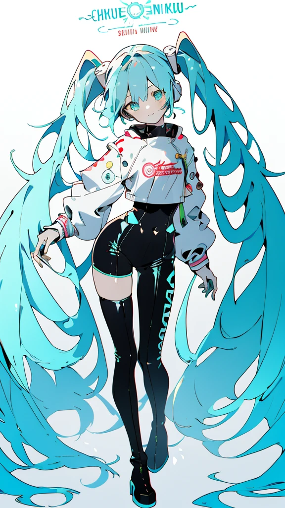 ((full body)),masterpiececolorful,The best quality in the best condition,Alone,One Girl,boots,Green Eyes,High resolution,View your audience,Stand on your own two feet,(( racing miku)) ，Hatsune Miku, Portrait of Hatsune Miku, Hatsune Miku Short Hair, Vocaloid, Hatsune Miku portrait, Mikudayo, 青緑色の髪のanime, Hatsune Miku Cosplay, Hatsune Miku's Face, animeスタイル4 K, anime, 魅力的なanime，midjourney，Colorful portraits